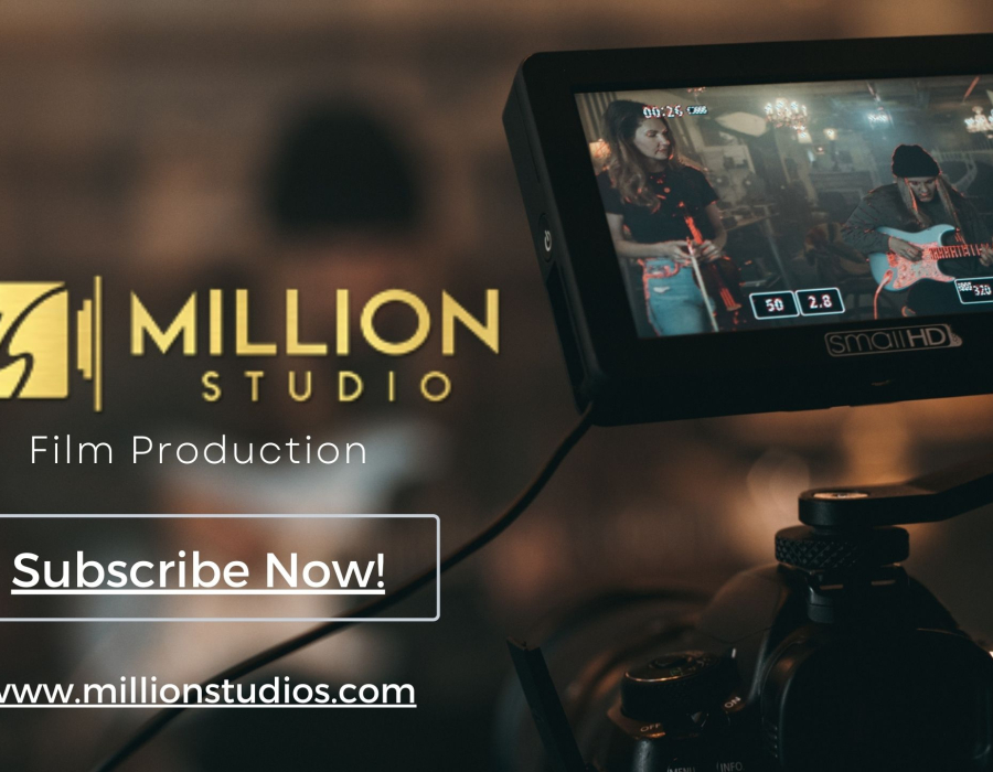 Brown Simple and Minimalist Cinema House Film Production Logo YouTube Channel Art